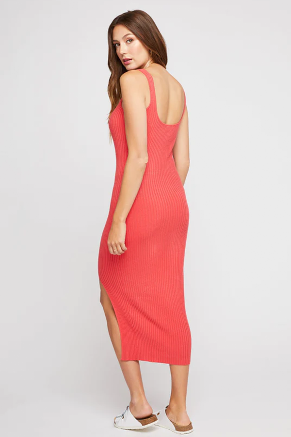 Felicity Ribbed Dress | Cayenne - Thumbnail Image Number 2 of 2
