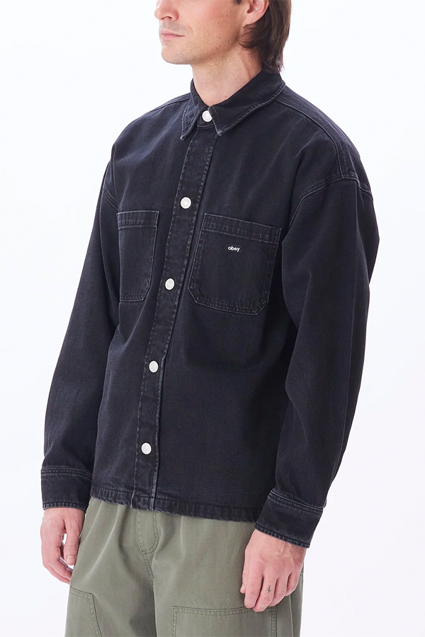 Milton Shirt Jacket | Faded Black - Main Image Number 2 of 3