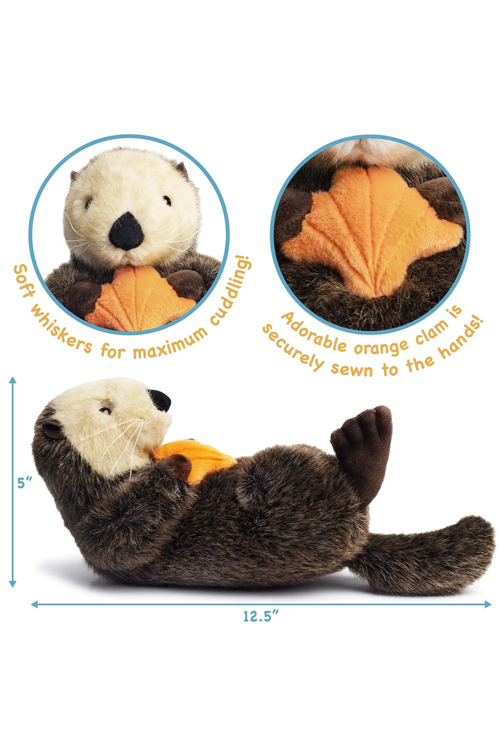 Owen the Sea Otter | 13 Inch Stuffed Animal Plush - Thumbnail Image Number 2 of 4
