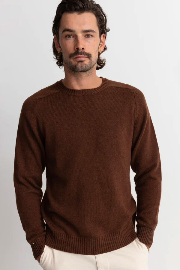 Classic Crew Knit | Chocolate - Main Image Number 3 of 5