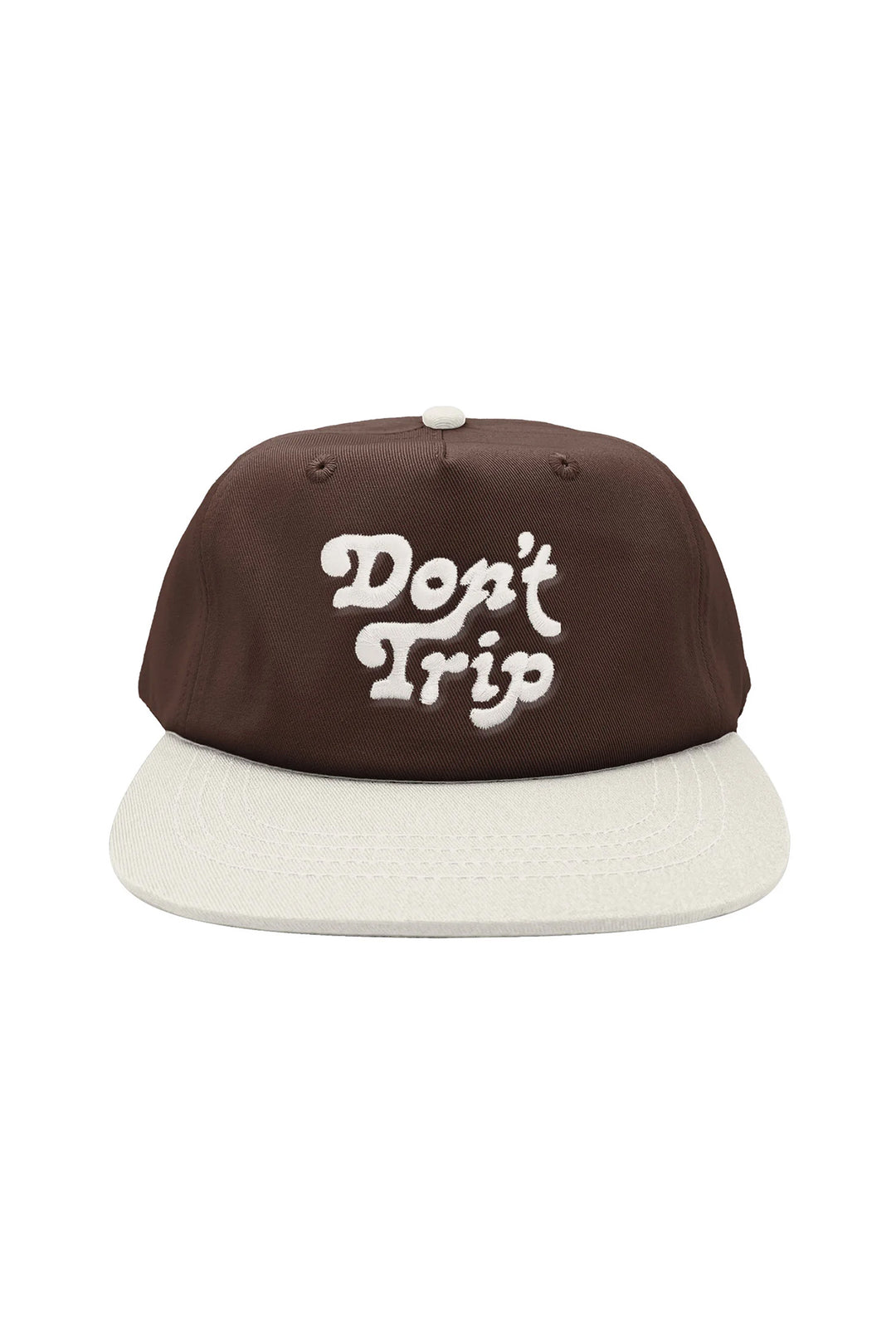 Don't Trip Short Brim Snapback | Brown & Bone - Visual Media Number 1 of 2