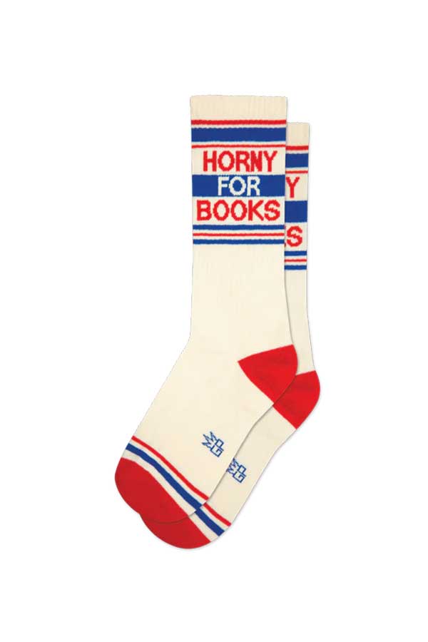 Horny For Books Ribbed Gym Sock - Main Image Number 1 of 1