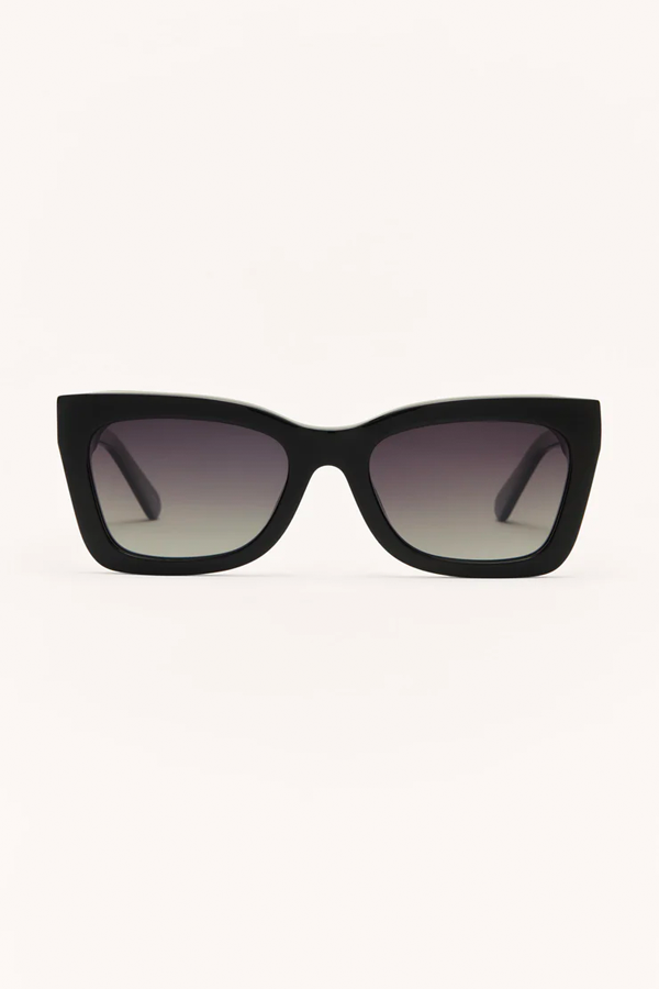 Z Supply Rendezvous Sunglasses | Polished Black - Grey Z Supply Rendezvous Sunglasses | Polished Black - Grey