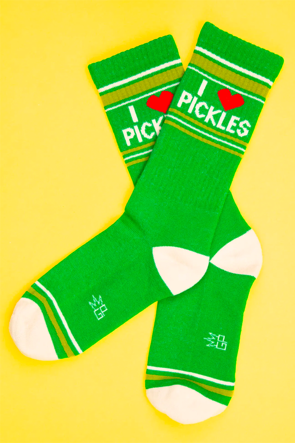 I Heart Pickles Gym Crew Socks - Main Image Number 1 of 1