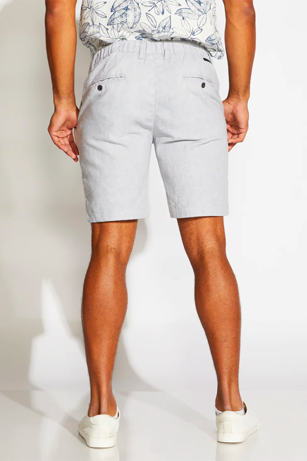 Casablanca Linen Shorts | Gray - Main Image Number 3 of 3