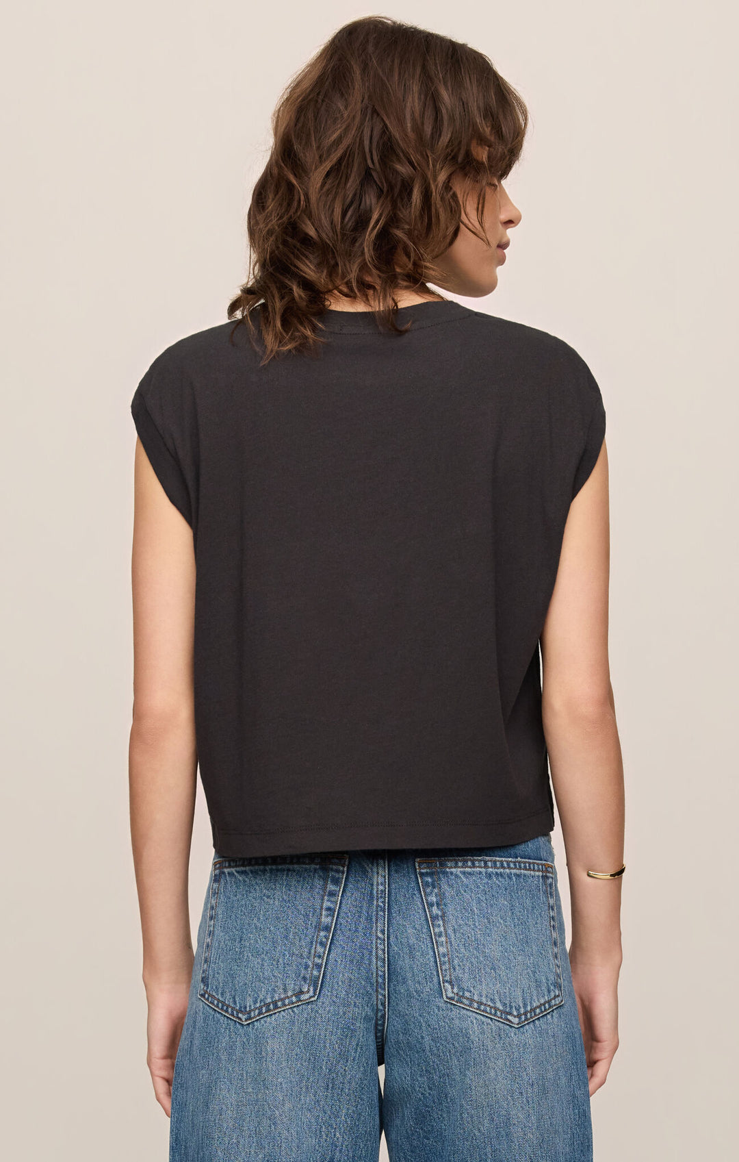 Flex Sleeveless Tee | Ash Black - Visual Media Number 2 of 2