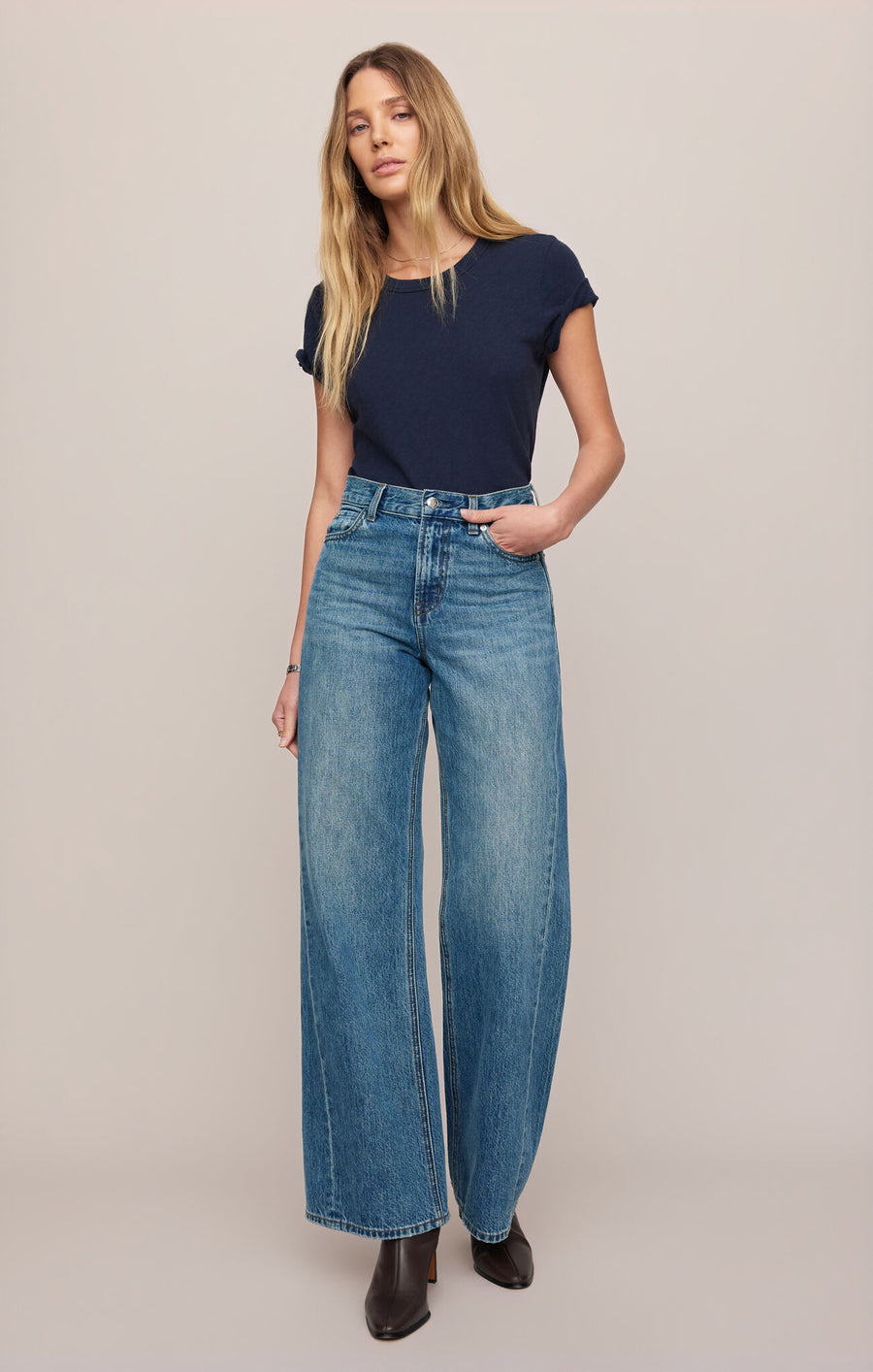 The Head Turner High Rise Wide Jeans | Hush