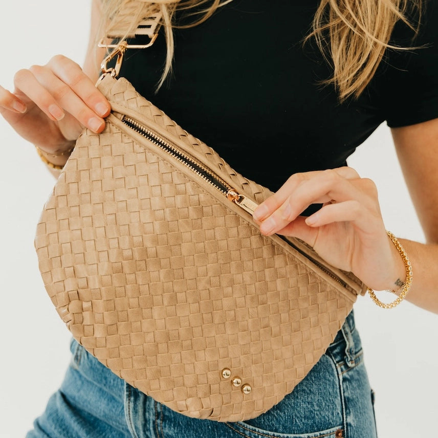 Westlyn Woven Bum Bag | Taupe - Visual Media Number 1 of 1