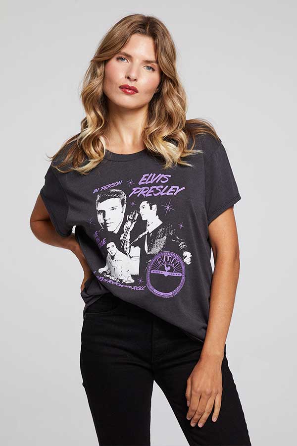 Sun Records The King Live Tee | Licorice - Main Image Number 1 of 1