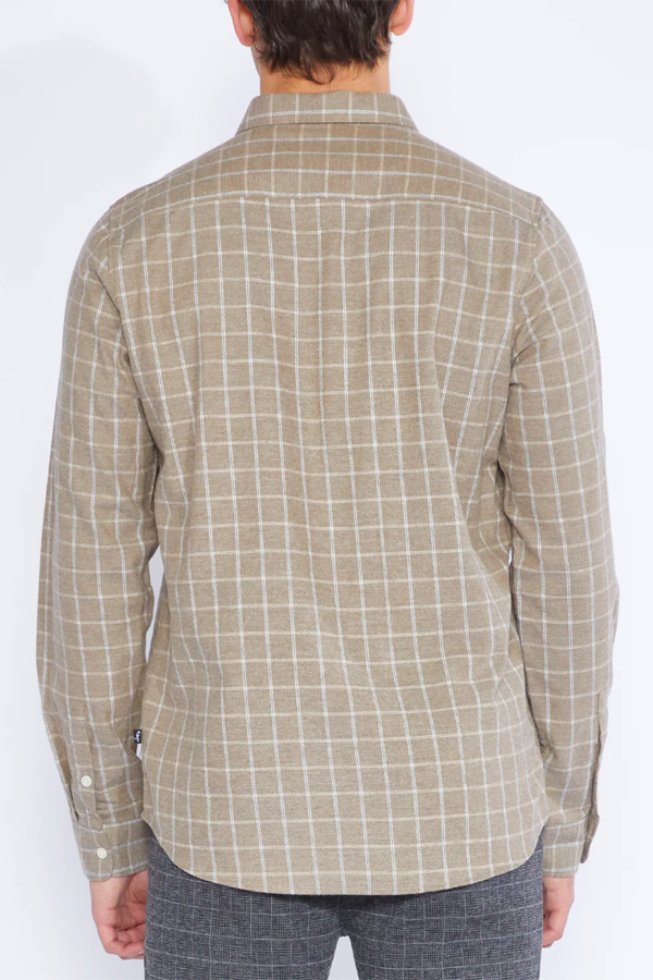 Enzo Woven Shirt | Heather Taupe - Thumbnail Image Number 3 of 4
