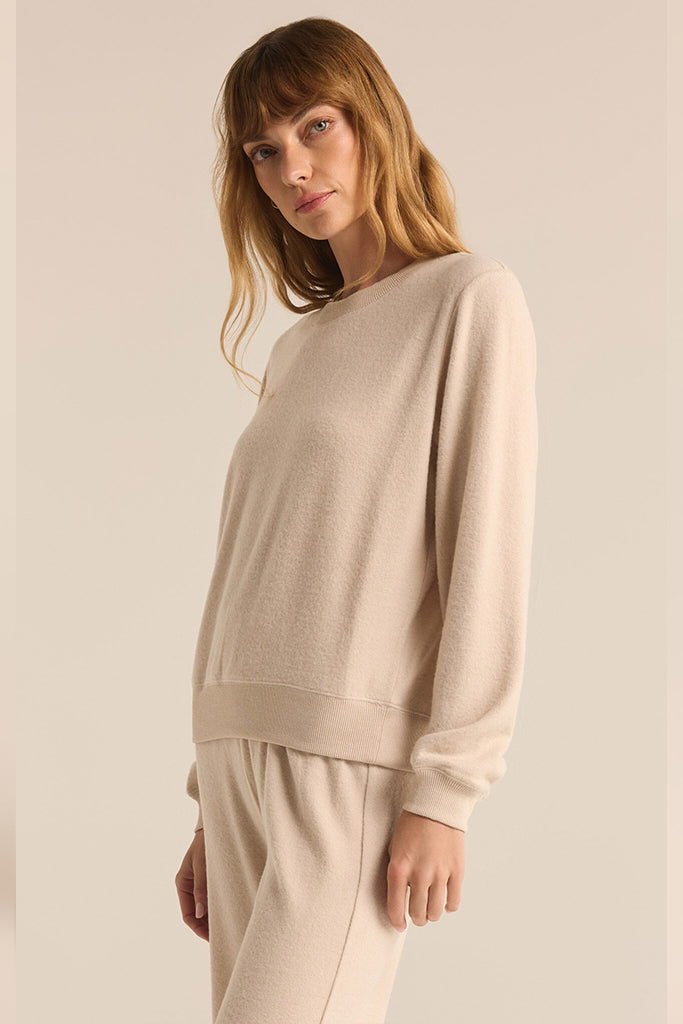 Russel Cozy Pullover | Light Oatmeal Heather - Visual Media Number 2 of 3