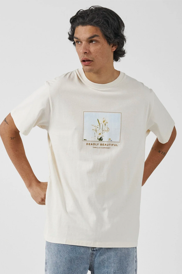 Deadly Beautiful Merch Fit Tee | Heritage White - Main Image Number 1 of 3