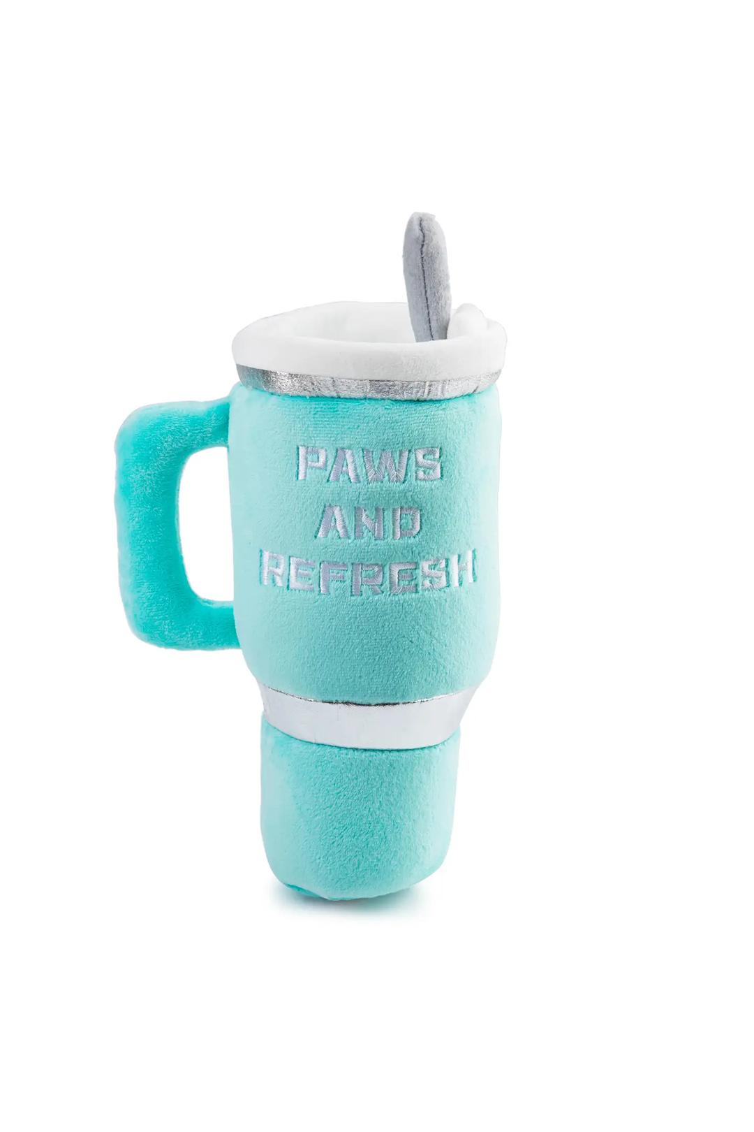 Snuggly Cup Teal | Plush Squeaker Dog Toy - Visual Media Number 2 of 3