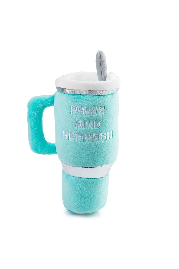 Snuggly Cup Teal | Plush Squeaker Dog Toy - Thumbnail Image Number 2 of 3
