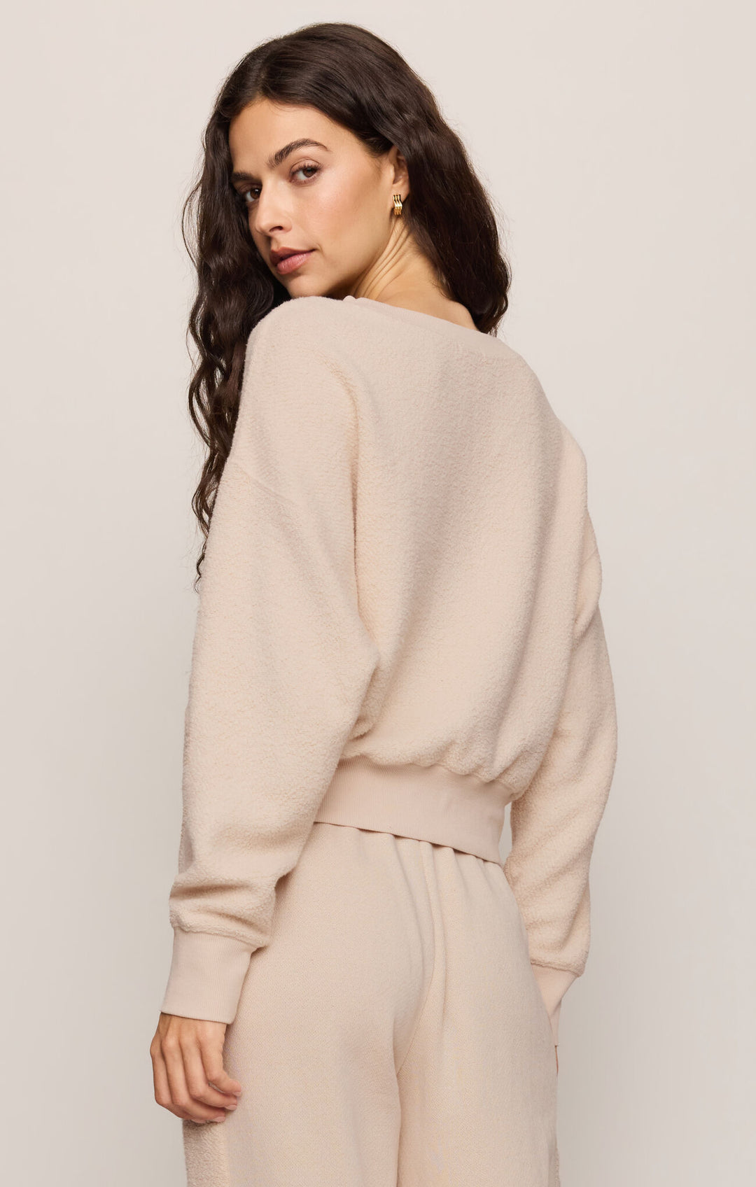 Clubhouse Textured Sweatshirt | Frosted Pearl - Visual Media Number 2 of 3