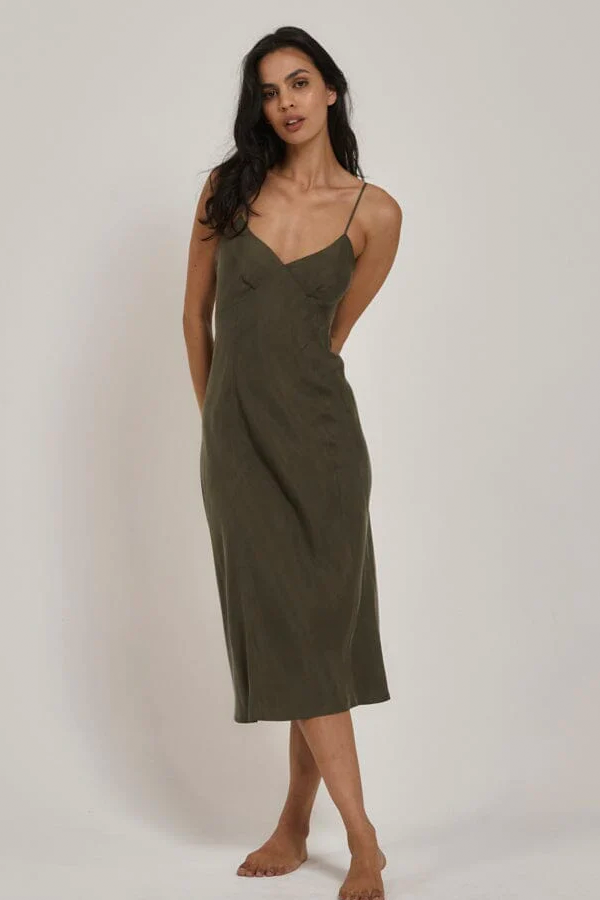 Chelsea Slip Dress | Tarmac - Thumbnail Image Number 1 of 3
