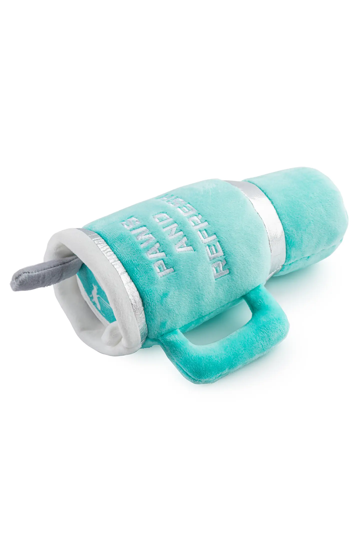 Snuggly Cup Teal | Plush Squeaker Dog Toy - Thumbnail Image Number 3 of 3
