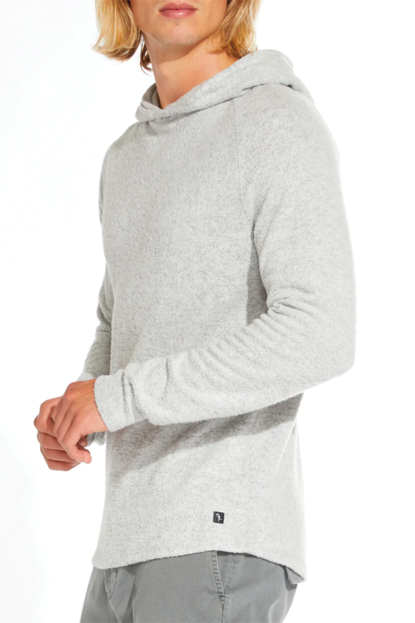 Deswell Knit Hoodie | Heather Light Grey - Main Image Number 2 of 4
