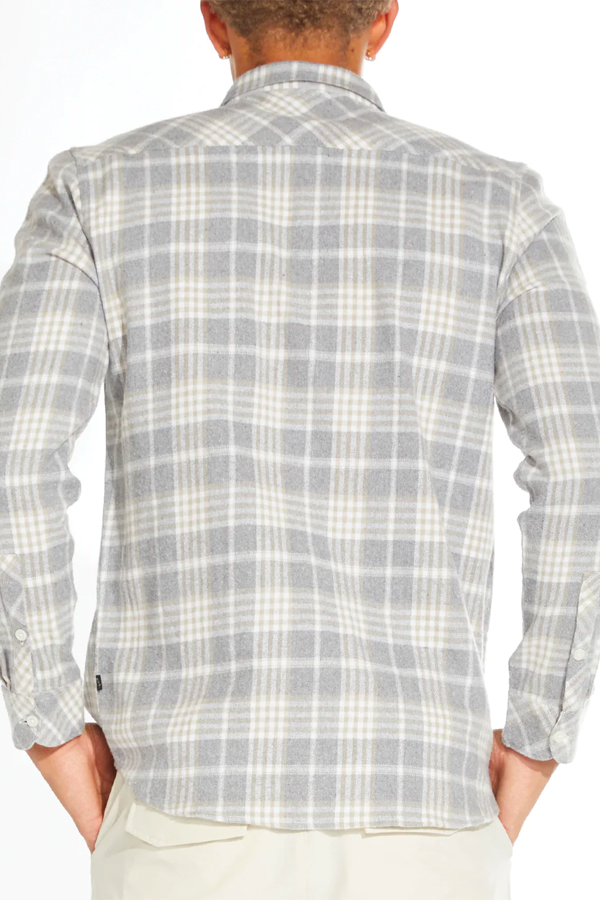 Ayers Brushed Flannel | Heather Grey - Main Image Number 3 of 4