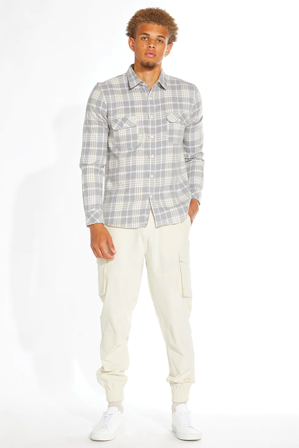 Ayers Brushed Flannel | Heather Grey - Main Image Number 4 of 4