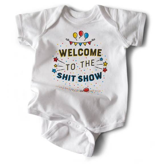 Shit Show Onesie | White - Main Image Number 2 of 2
