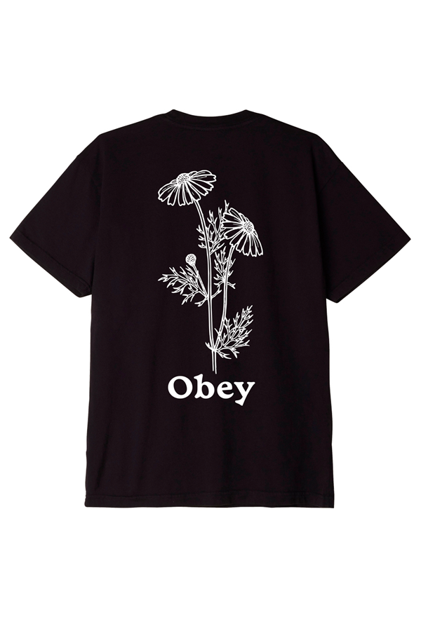 Obey Flower Stem Tee | Faded Black - Main Image Number 1 of 2