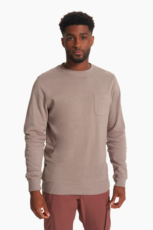 Jeffreys Pullover | Walnut Heather - Thumbnail Image Number 2 of 4
