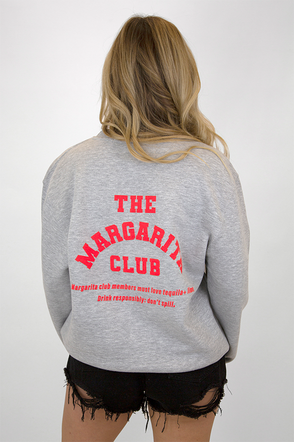 The Margarita Club Crew Neck | Heather Grey - Visual Media Number 1 of 2