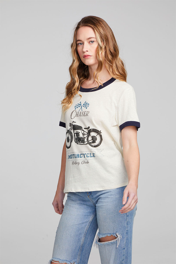 Chaser Motorcycle Club Tee | Bright White - Thumbnail Image Number 2 of 4
