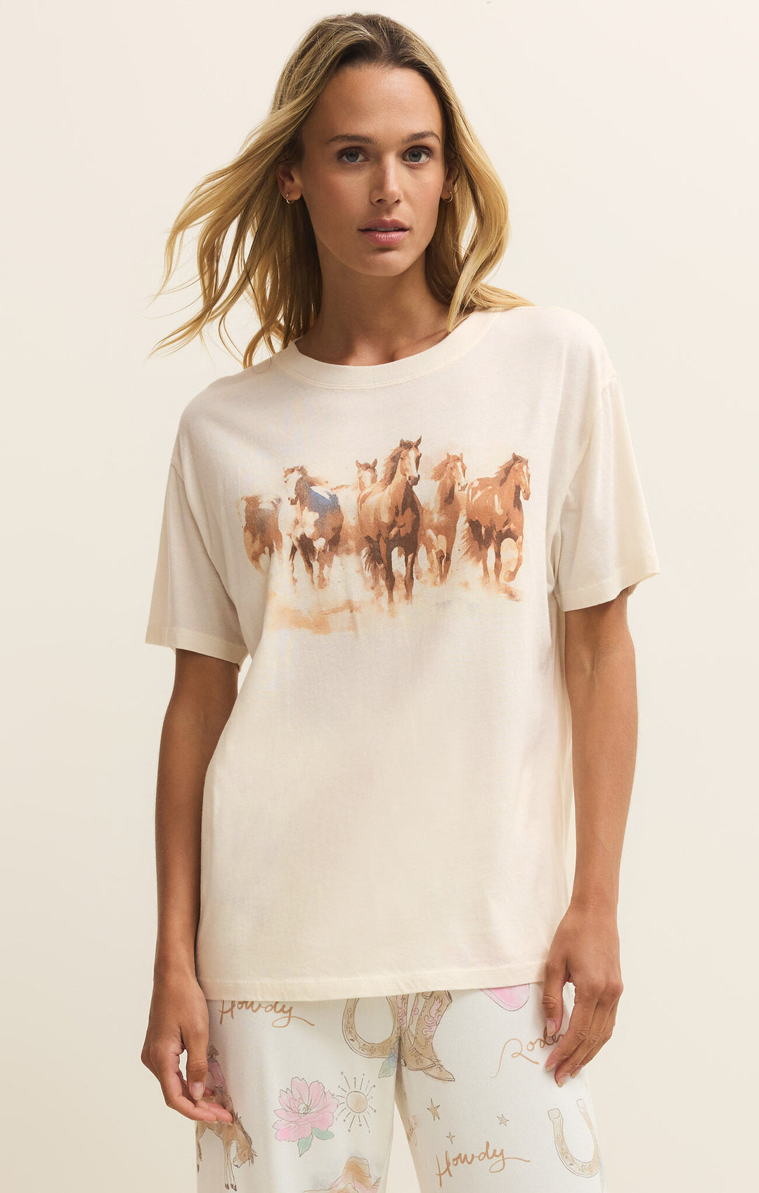 Howdy Horses Boyfriend Tee | Vanilla Ice - Visual Media Number 1 of 2