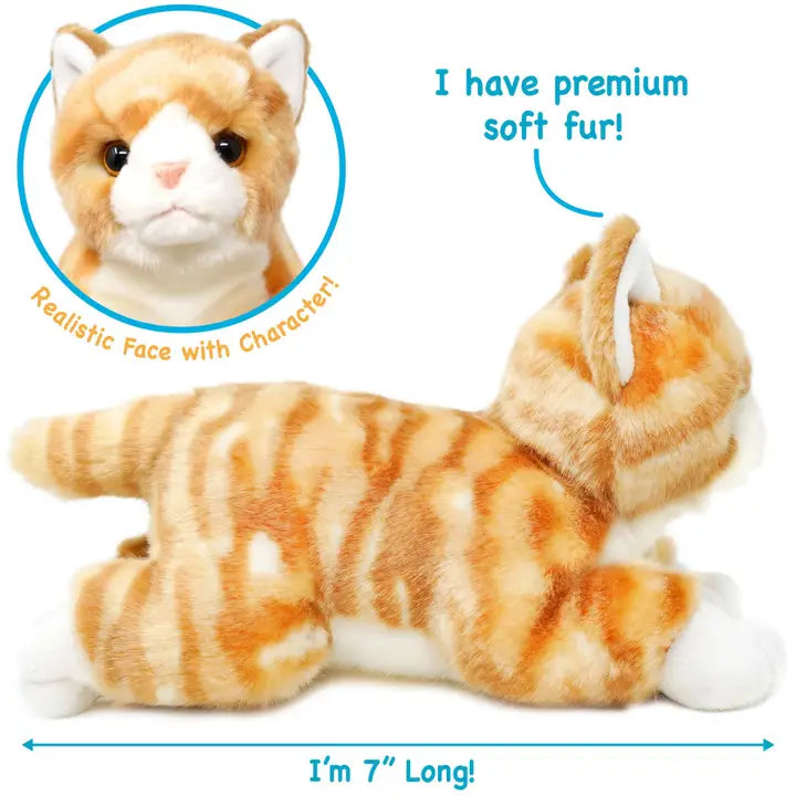 Tamarr The Orange Tabby Cat | 10 Inch Stuffed Animal Plush - Thumbnail Image Number 2 of 3
