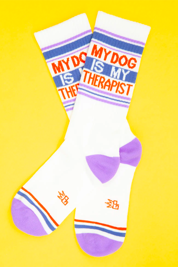 My Dog Is My Therapist Gym Socks