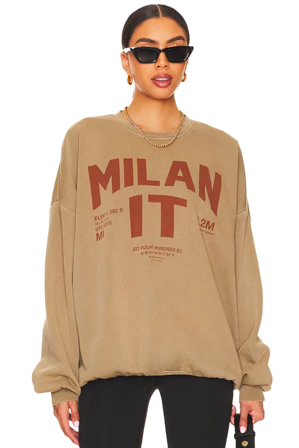 Welcome To Milan Jumper | Camel Gold - Thumbnail Image Number 1 of 4
