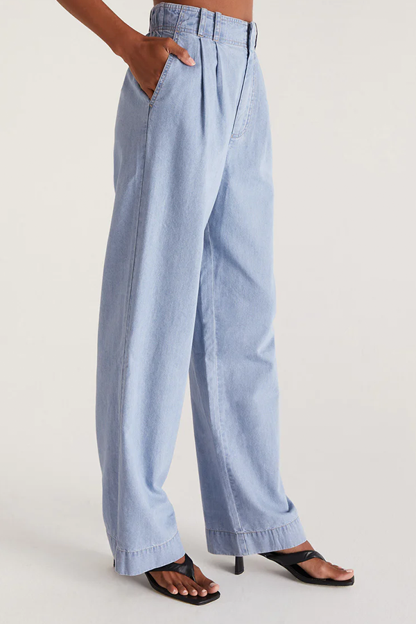 Farah Chambray Trouser | Light Chambray - Main Image Number 2 of 3