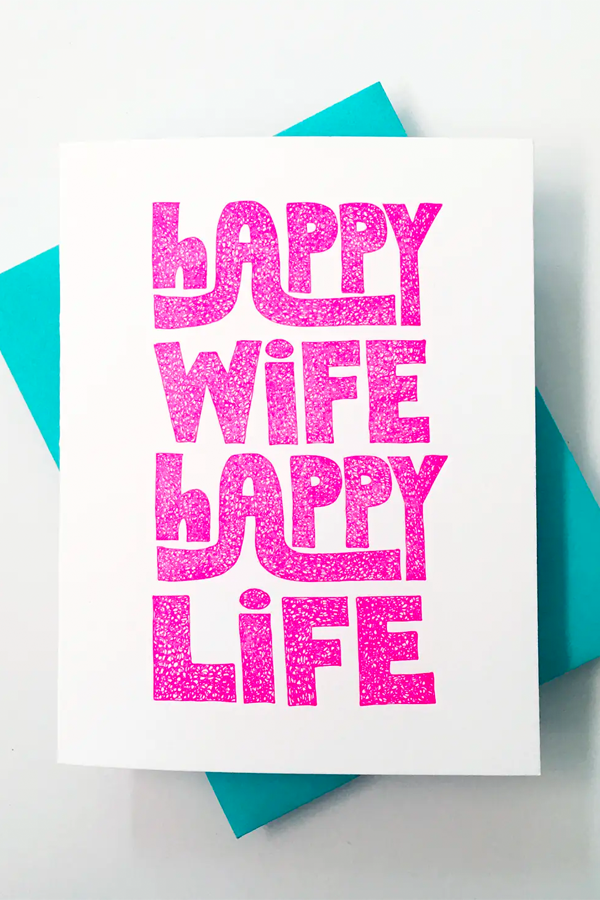 Happy Wife Happy Life Card - Main Image Number 1 of 1