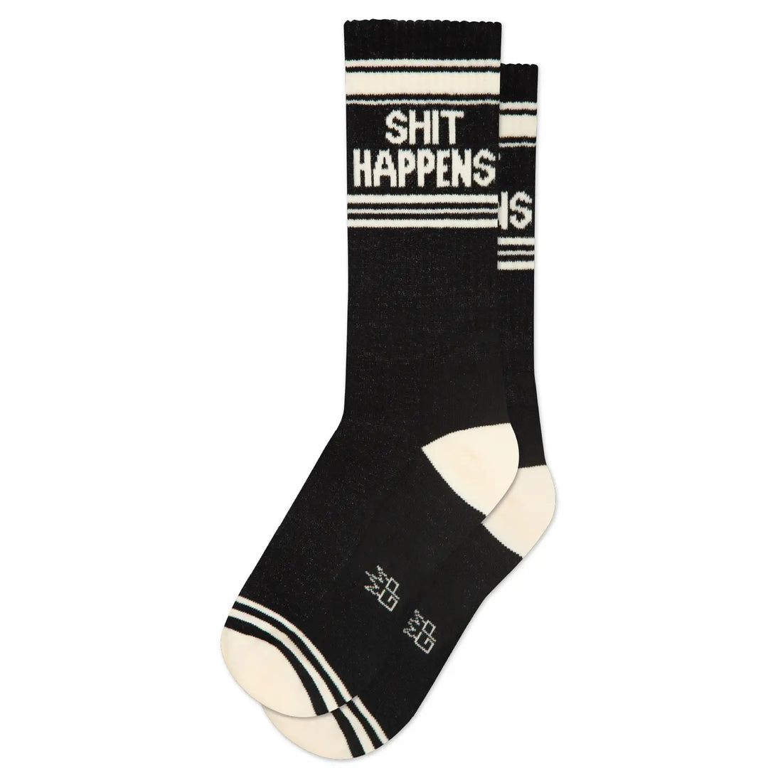 Shit Happens Gym Crew Socks - Visual Media Number 1 of 1