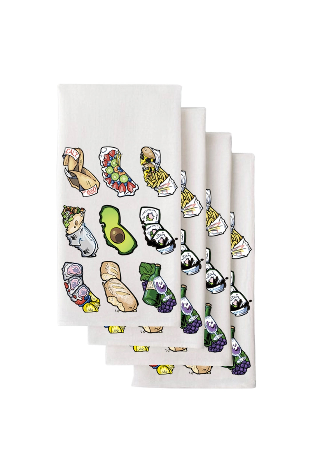 CA Foodie Flour Sack Tea Towel - Visual Media Number 1 of 1