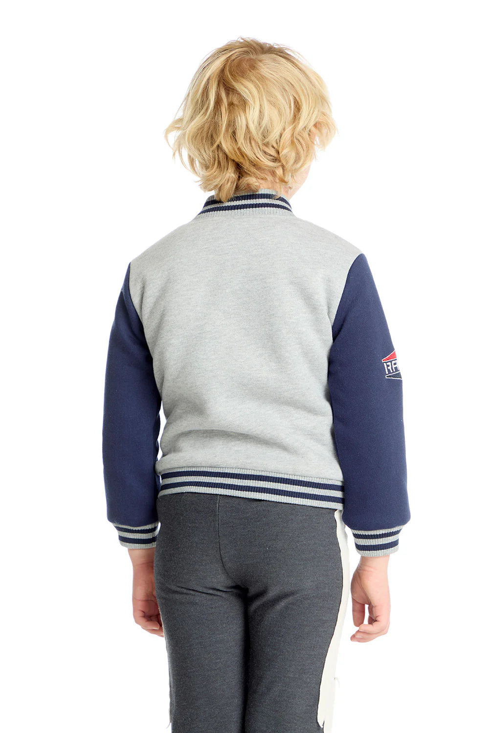 Allan Bomber Jacket | Navy / Heather Grey - Visual Media Number 2 of 4
