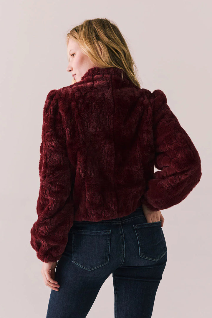 Puff Sleeve Jacket | Cabernet - Thumbnail Image Number 2 of 3
