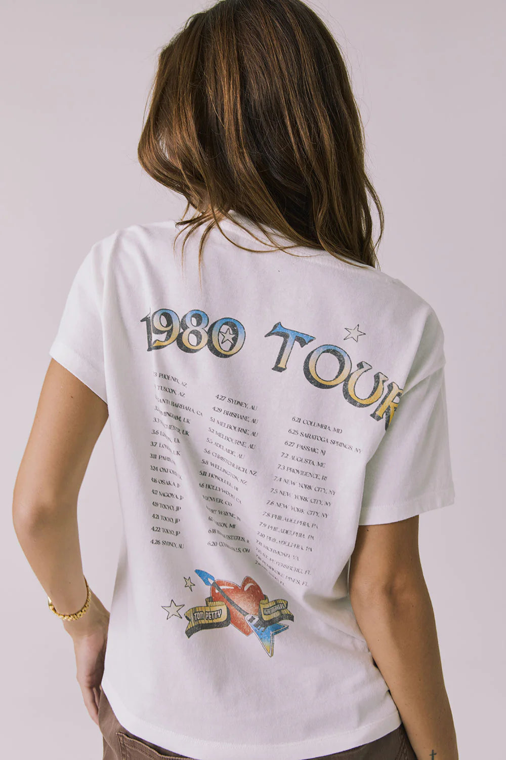 Tom Petty 1980 Tour Tee | White - Visual Media Number 2 of 3