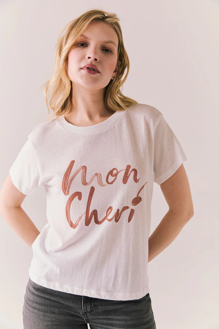 Mon Cherie Tee | White - Thumbnail Image Number 1 of 2
