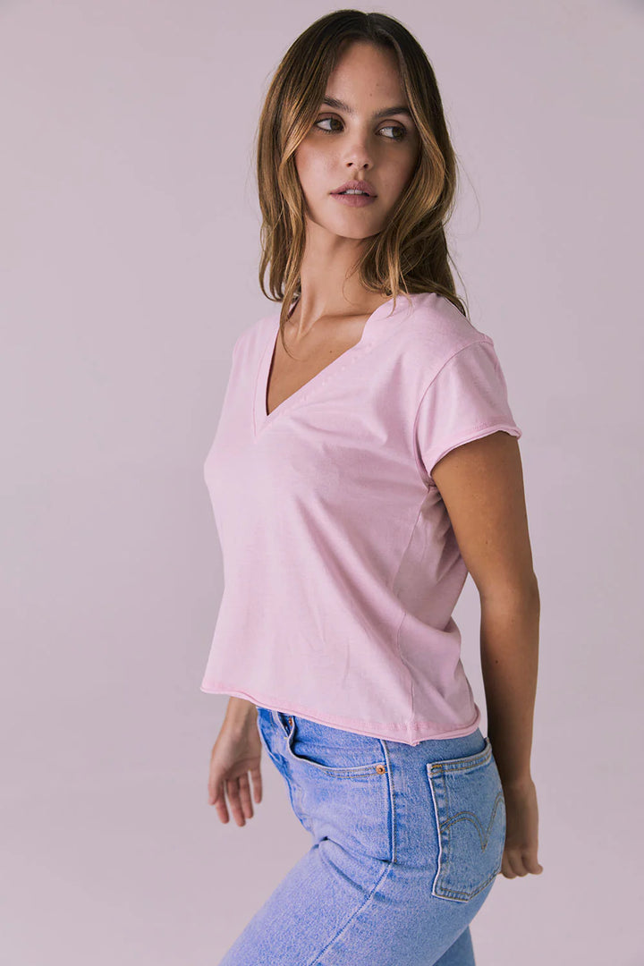 Gator V Neck Tee | Nose Pink - Thumbnail Image Number 2 of 3
