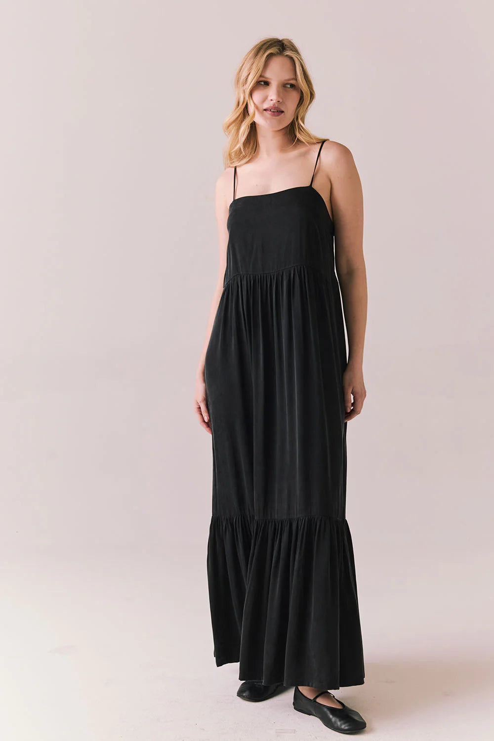 Berkeley Maxi Dress | True Black - Visual Media Number 1 of 2