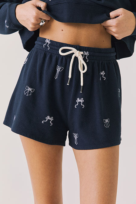 Tossed Bows Shorts | Navy - Thumbnail Image Number 1 of 2
