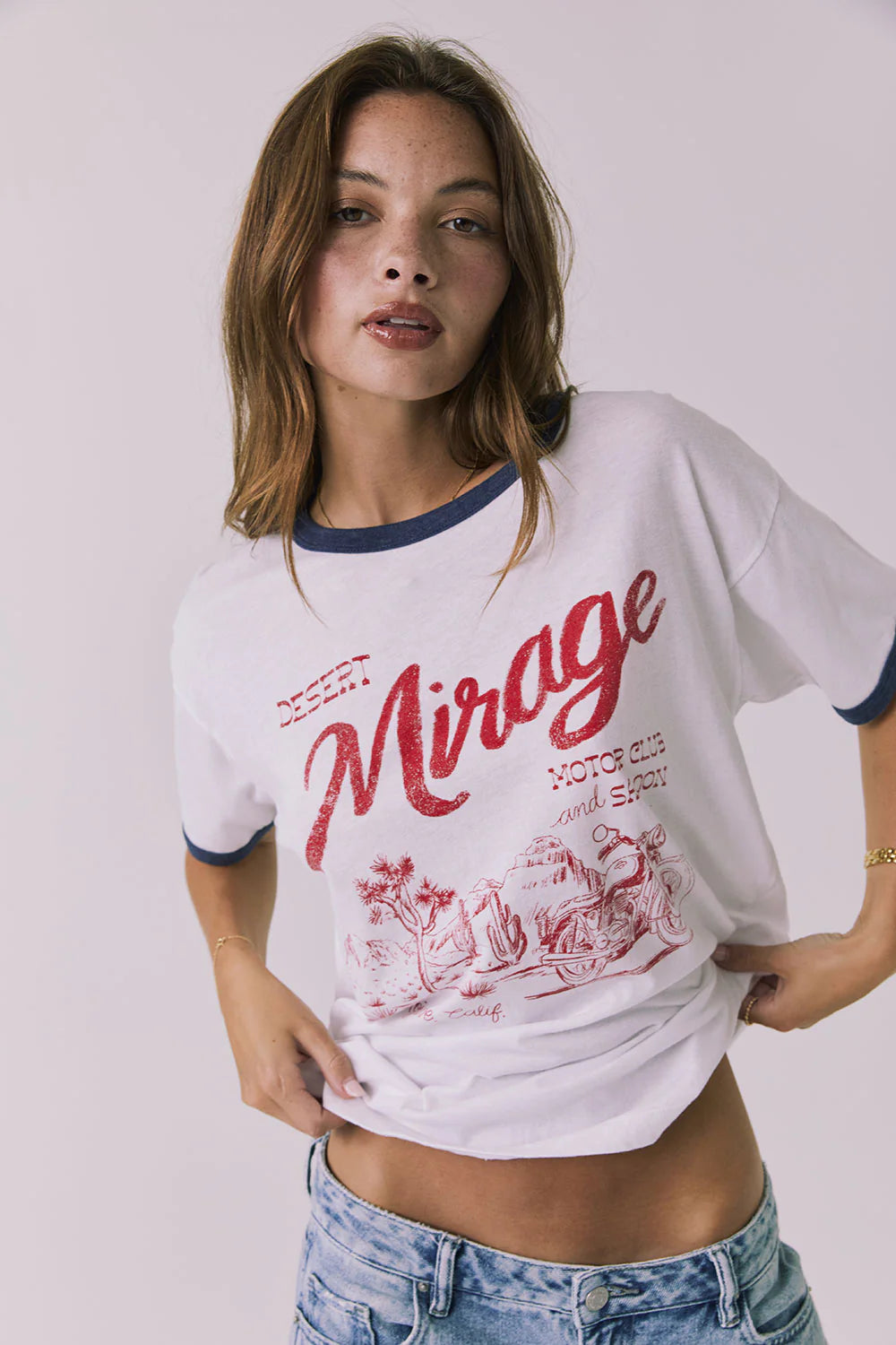 Desert Mirage Motor Club Tee | White - Visual Media Number 1 of 3