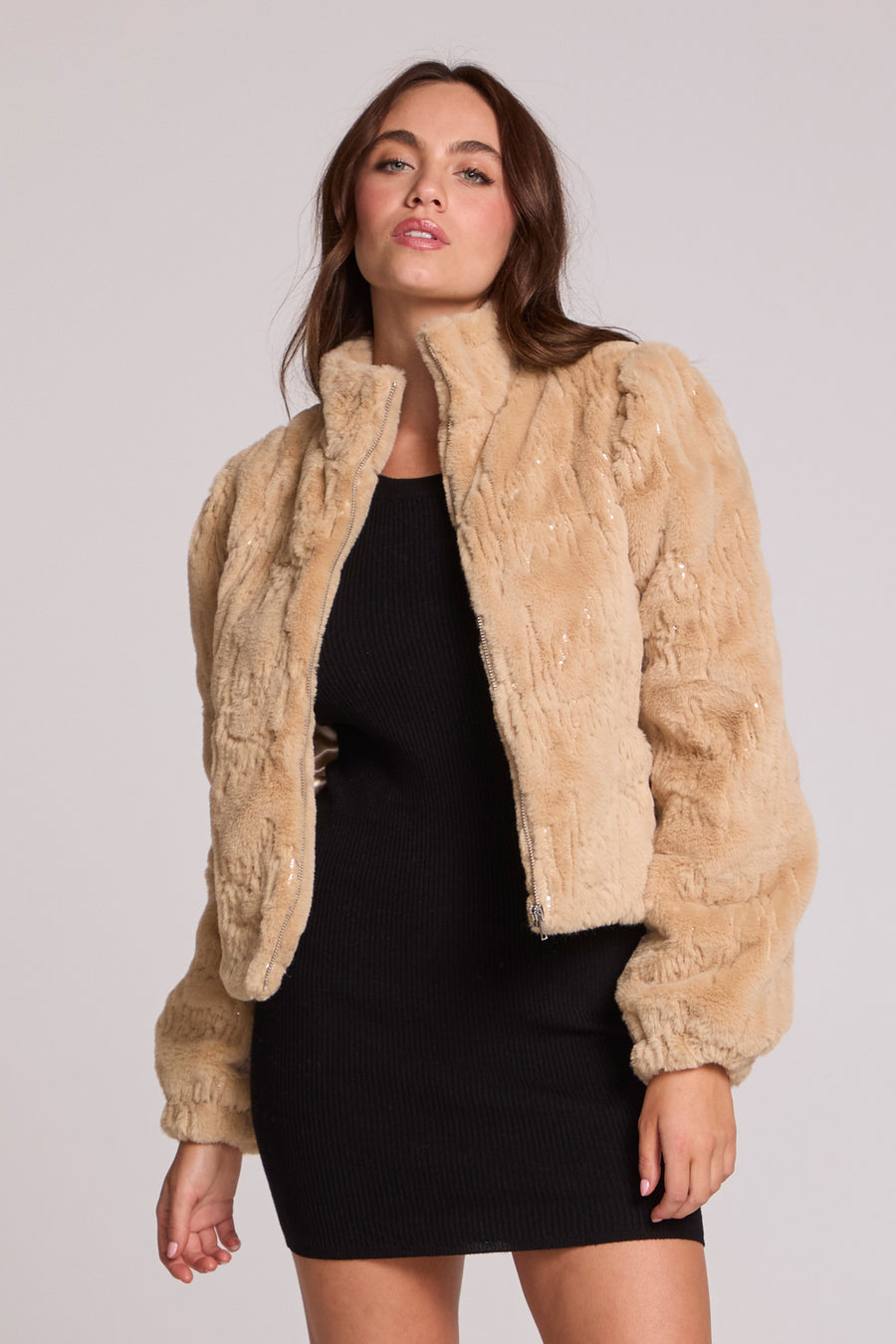 Puff Sleeve Jacket | Cappucino