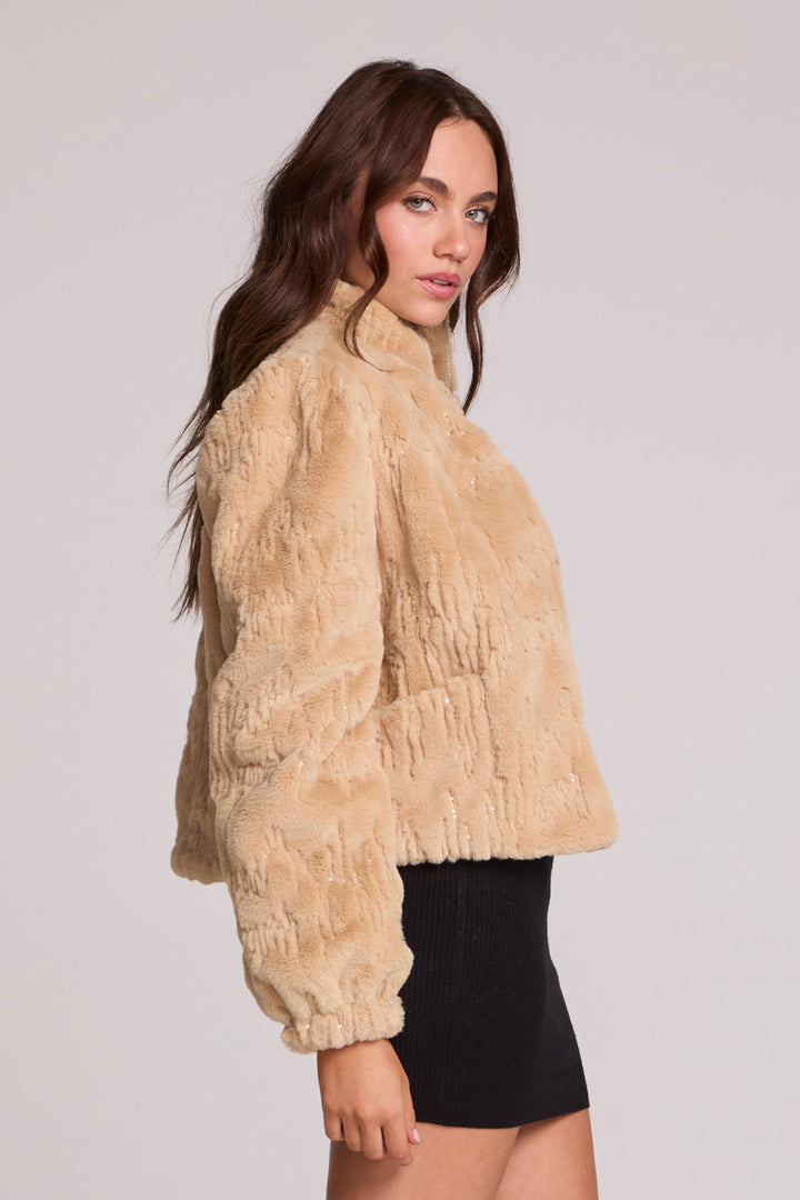 Puff Sleeve Jacket | Cappucino - Thumbnail Image Number 2 of 3
