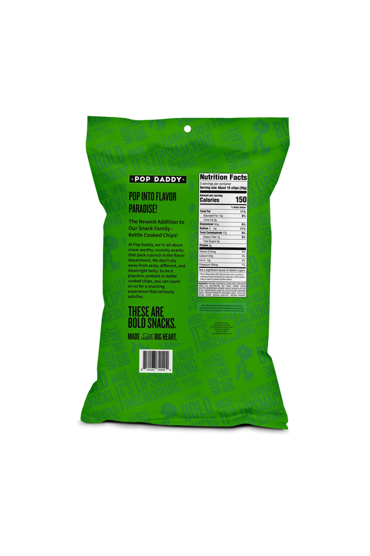 Pop Daddy Spicy Dill Pickle Kettle Cooked Potato Chips - Thumbnail Image Number 2 of 3
