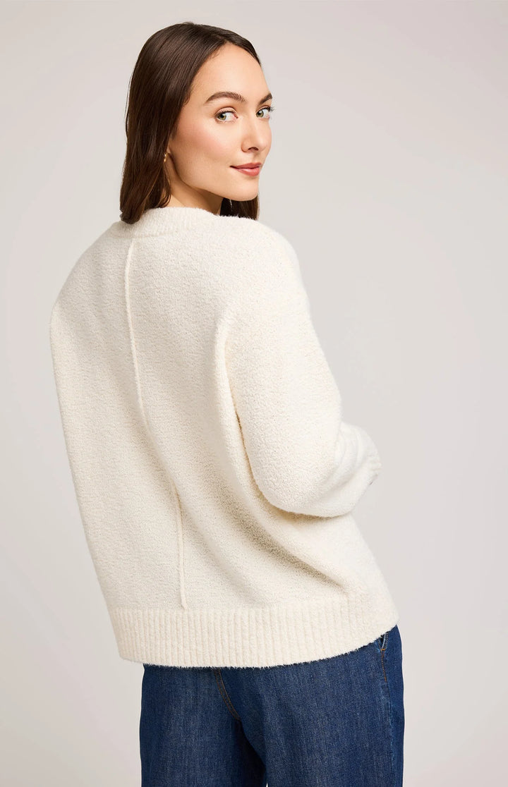 Tilda V Neck Sweater | Cream - Thumbnail Image Number 3 of 3
