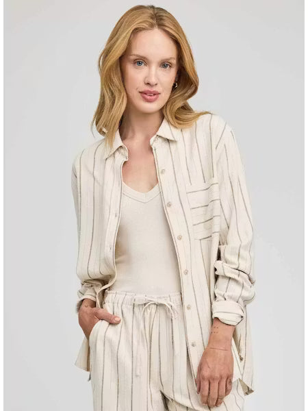 Portia Shirt | Linen Strip - Thumbnail Image Number 1 of 2
